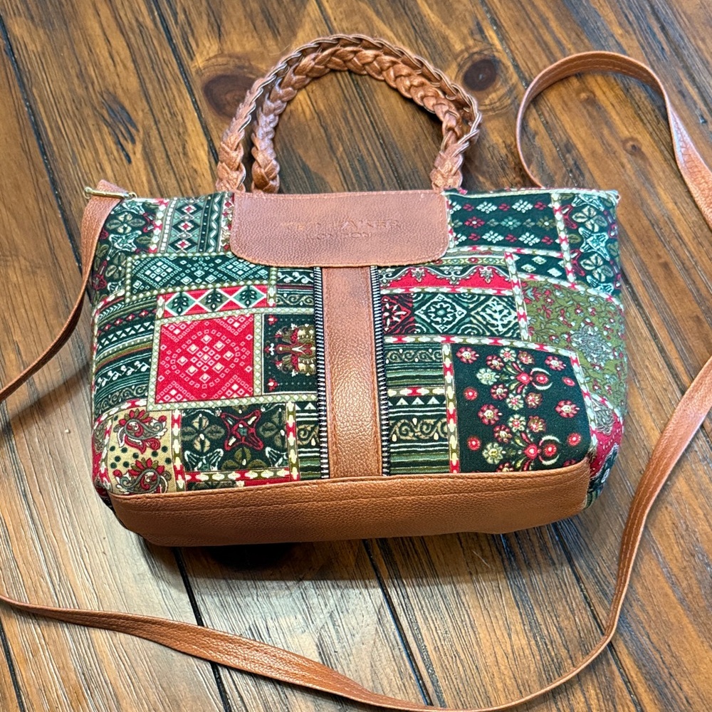 Ted Baker London Patchwork Satchel in Red and Green